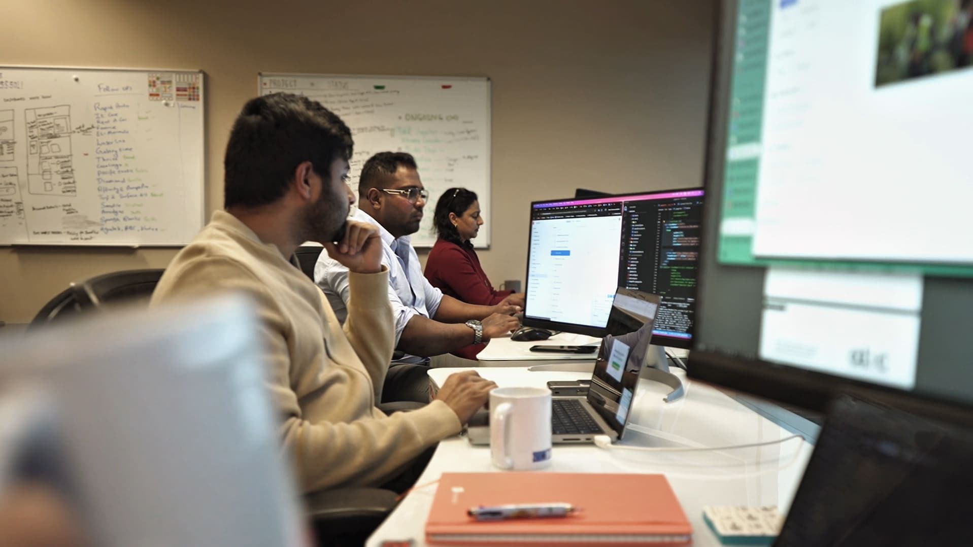 Nirvana Canada web design team working at their desks