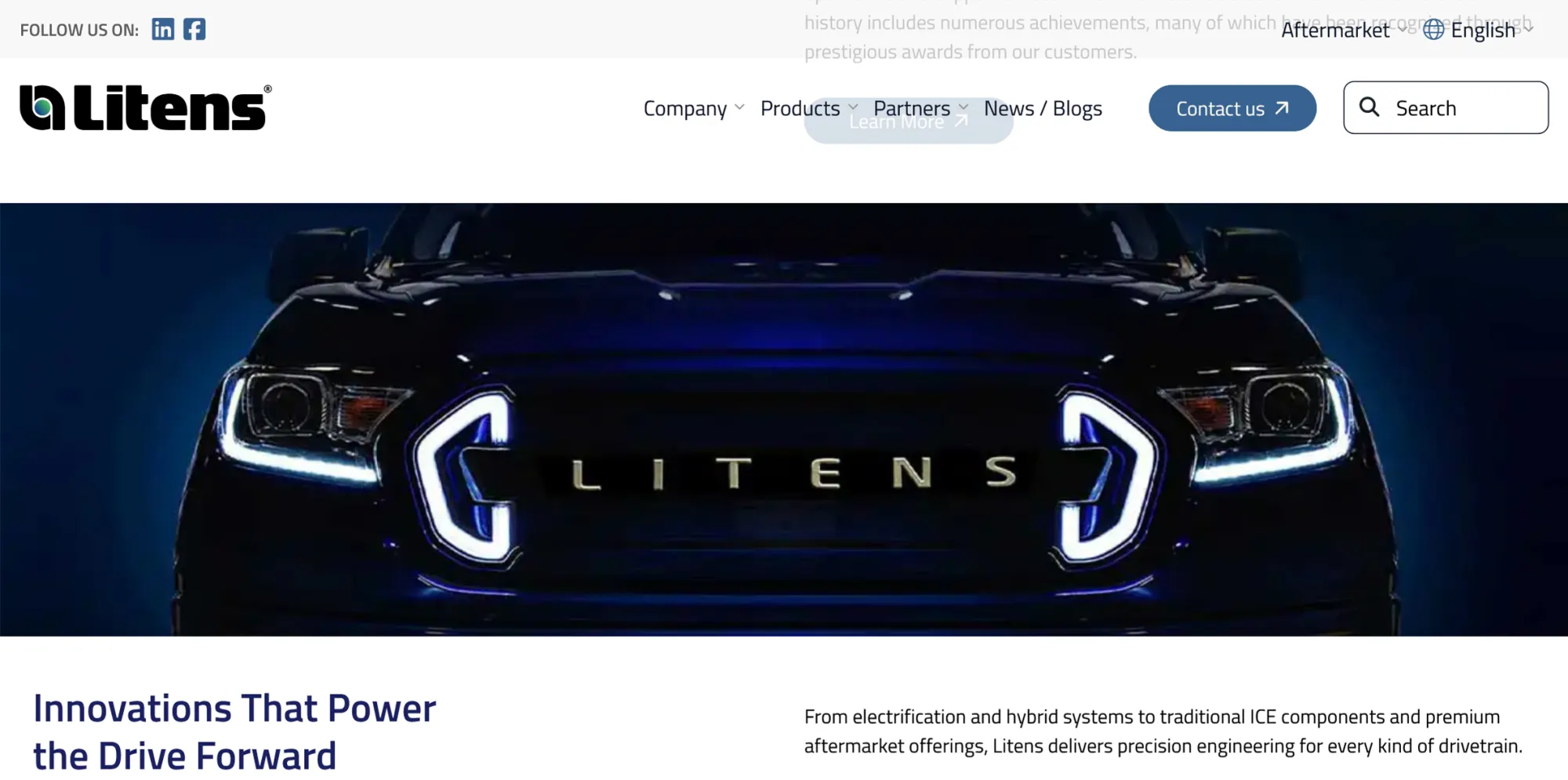 Litens brand and product imagery