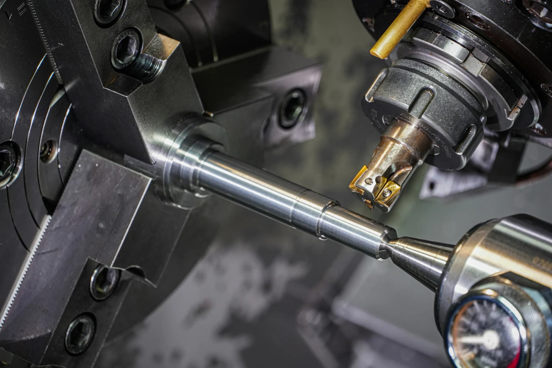 Precision CNC machining of a metal component