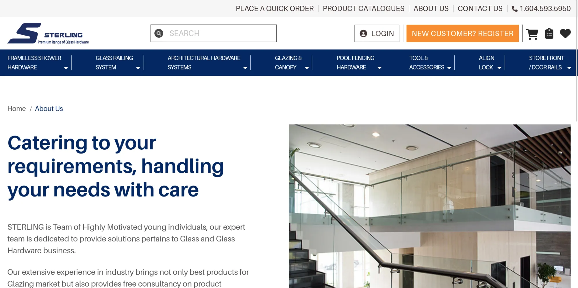 Sterling Glass Hardware product and brand imagery